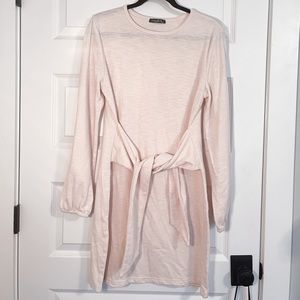 NWOT Pretty Garden Cream/Ivory Front Tie Dress, Size Large